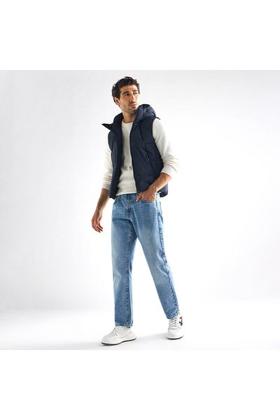 FAV Quilted Sleeveless Jacket With Hood And Zip Closure