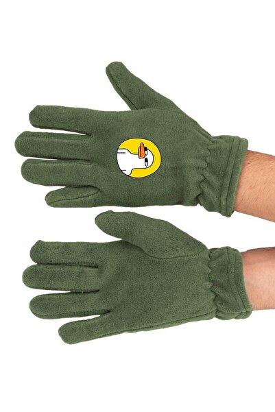 Fanze Mănuși lungi din lână pentru iarnă - cu imprimeu pescăruș, rnz3481