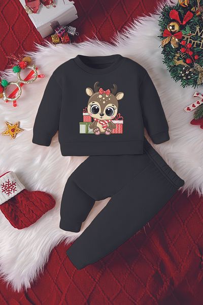 ADABEBEK New Year's Gift - Deer Printed Baby Set of 2 23242