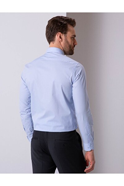 Pierre Cardin Açık Mavi Slim Fit Uzun Kollu Basic Gömlek 50204593-VR003