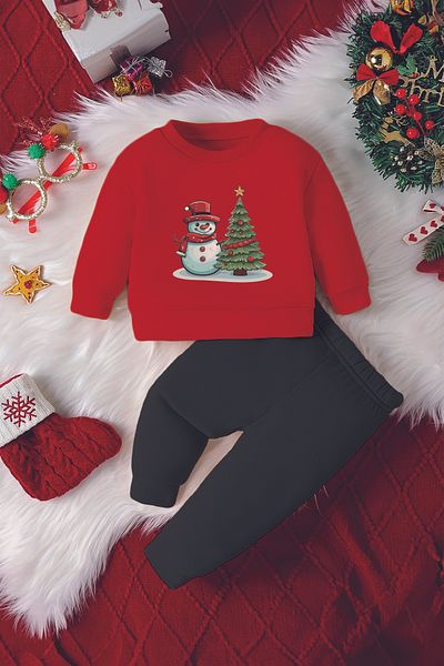 ADABEBEK New Season Christmas Tree Snowman Printed Baby Suit 23074