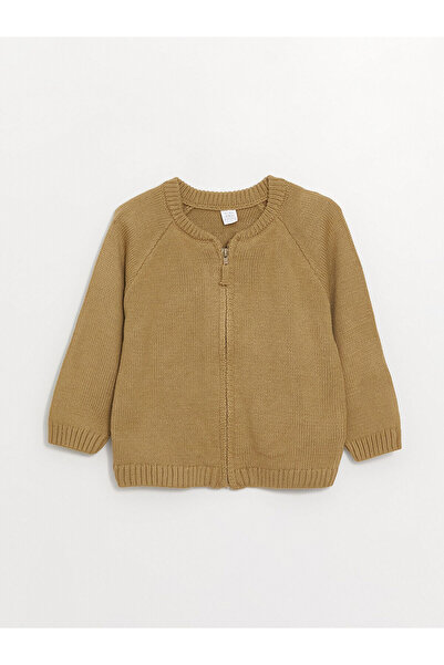 LC Waikiki Lcwk Bomber Collar Basic hosszú ujjú kisfiú cipzáras kötöttáru kardigán