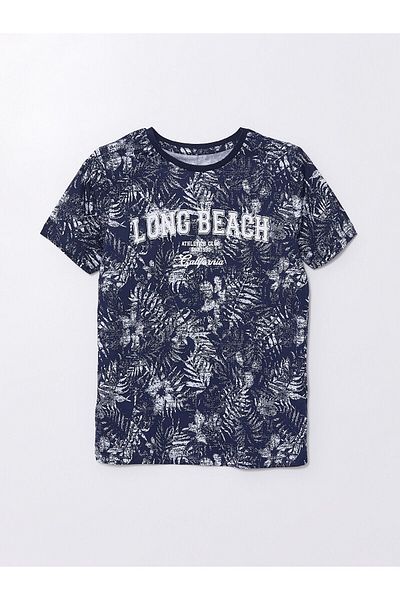 LC Waikiki Top de pijama pentru băiat cu mânecă scurtă imprimat cu gât crew