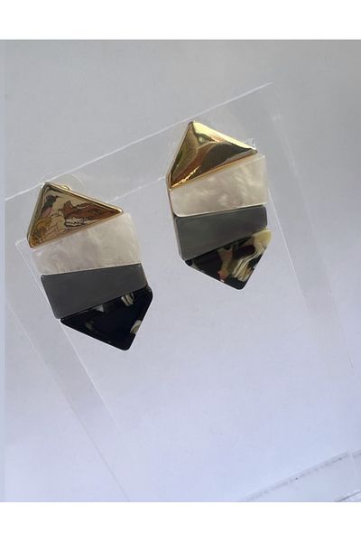 Çelik Asymmetrical Model Stylish Earrings