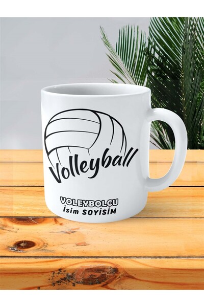 ART HEDİYE voleybolcu voleybol Meslek Baskılı Kupa Bardak Çift Taraflı baskı ...