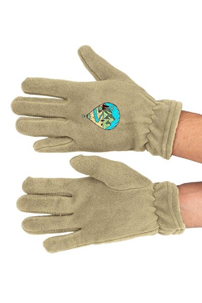 Fanze Довгі зимові рукавички з флісу - з принтом літаючого повітряної кулі, r...