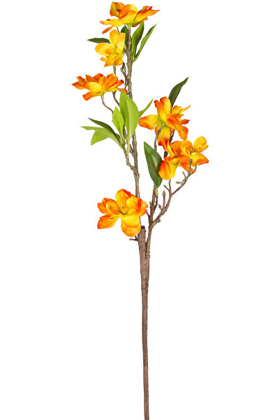 Herdekora Yapay Çiçek Kiraz Çiçeği Turuncu 70 Cm.
