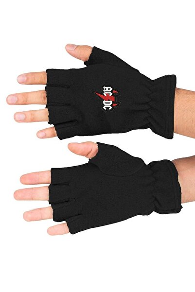 Fanze Γάντια χειμερινά με στάμπα ACDC από φλις rnz3730