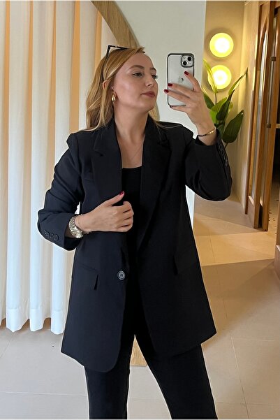 FATMA NUR ŞİRELİ BUTİK SİYAH BLAZER CEKET