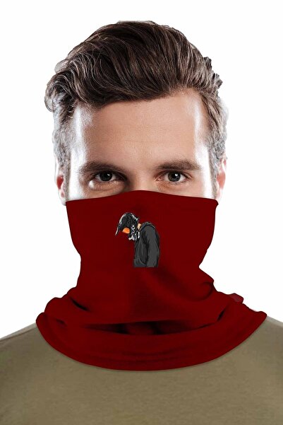 Fanze Guler de iarnă din fleece cu imprimeu biker - rnz3290