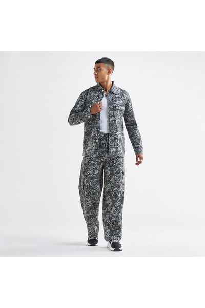 FAV All-Over Print Button Through Jacket with Pockets