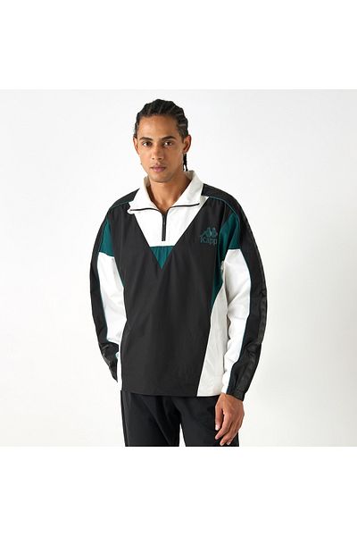 Kappa Colourblock Zip Through Jacket With Long Sleeves