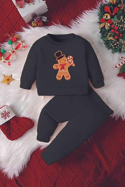 ADABEBEK Cookie Printed Hat 2-Piece Baby Set - 23248
