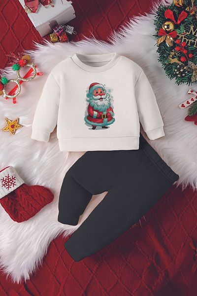 ADABEBEK New Season Snow Santa Claus Printed Baby Set 23071