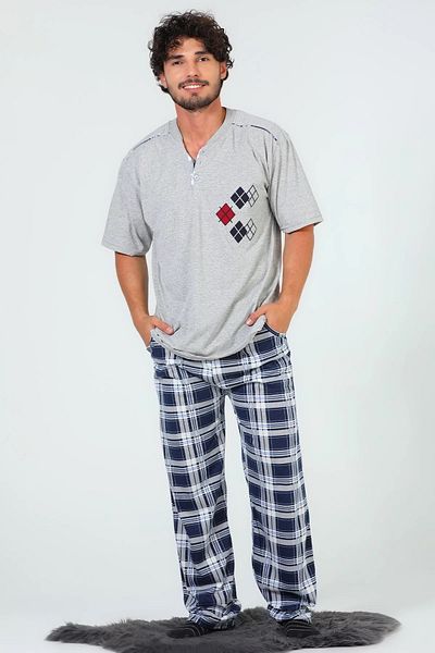 lindros Men's Cotton Oversize Pajama Set