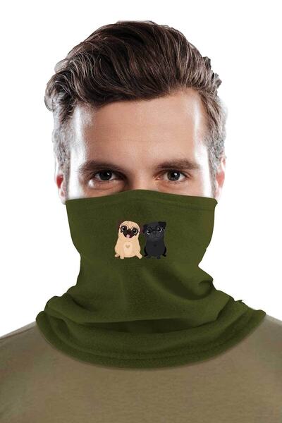 Fanze Polar imprimat Winter Pugs - Guler pentru gât rnz3567