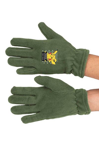 Fanze Prisoner Pikachu Printed Winter Long Fleece Gloves Rnz3490
