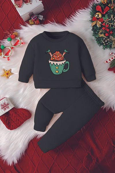 ADABEBEK Christmas Dwarf Glass Printed 2-Piece Baby Set 23196