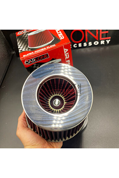 carlone Açık Hava Filtresi Geniş Krom Başlı Kırmızı Renk - Süper Ses Yüksek Performans