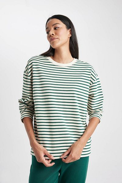 ESNOA Women's Seasonal Striped Sweat
