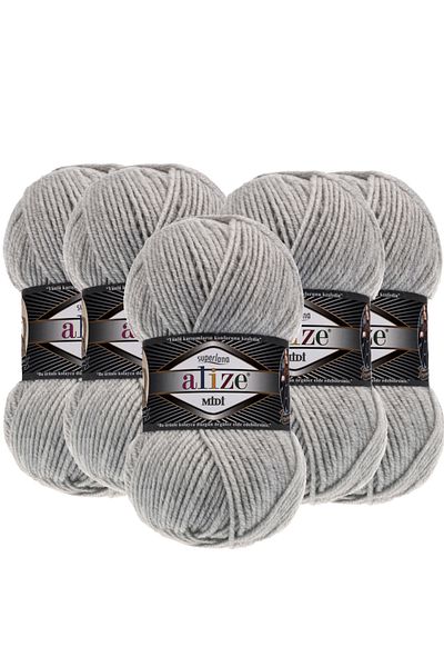 Alize 5 Τεμάχια Midi Alize - Μάλλινο νήμα μεσαίου πάχους 100gr 170mt 208