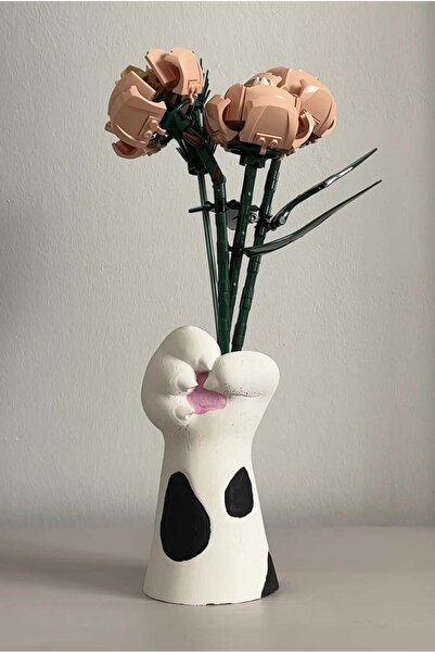 EmgCraft Pati Vazo, Kedi Pati Dekoratif Vazo, Kalemlik, Biblo