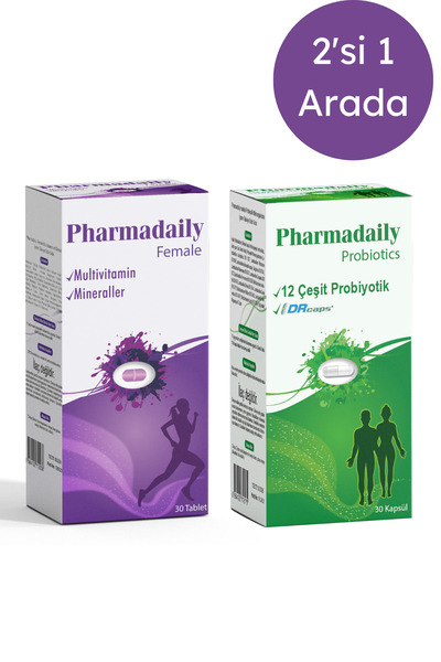 Pharmadaily 2'si 1 Arada Paket: Pharmadaily Female + Pharmadaily Probiotics