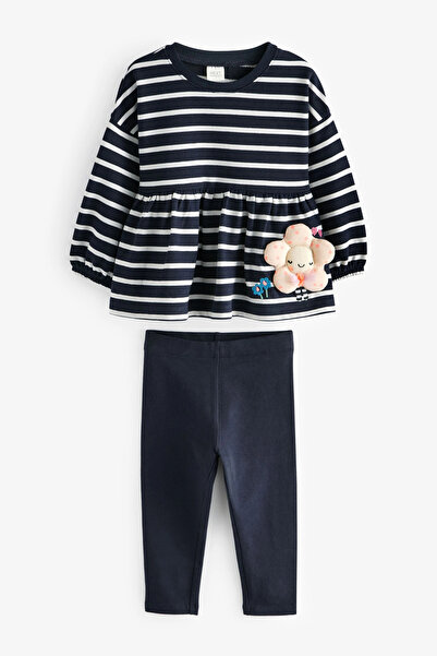 Next Baby Peplum 100% Cotton Tops and Leggings Set