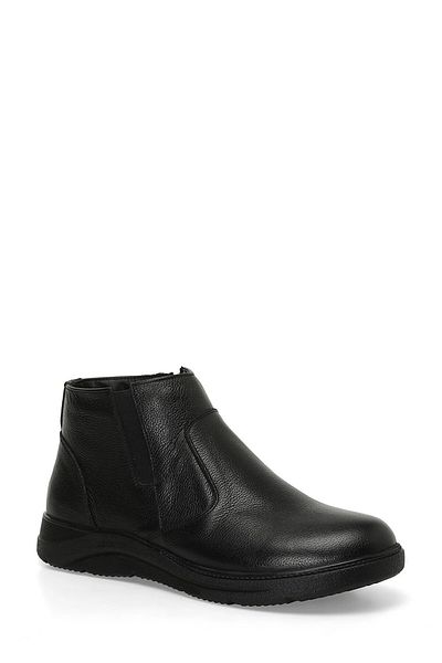 Polaris 107113   Black Orthopedic (5 Point) Genuine Leather Fur Men's Boots