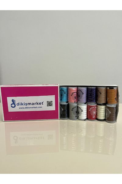 NGV 100m Sewing Thread Set - 12 Pieces Mini Spools, Embroidery Kit - Domestic Production