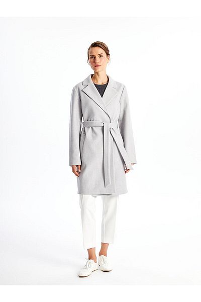 LC Waikiki Lcwaikiki Classic Jacket Collar Women's Stamp Coat