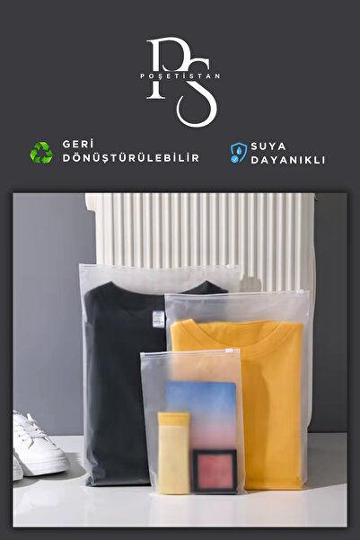 POŞETİSTAN Valiz Ve Dolap Içi Düzenleyici Buzlu Fermuarlı Poşet Torba 10 Adet 15 Cm X 10 Cm