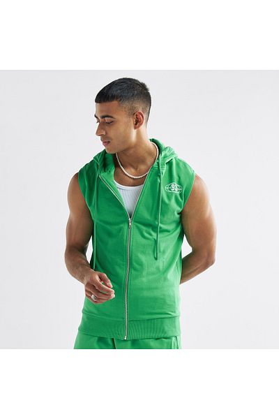 FAV Printed Sleeveless Zip Through Hoodie