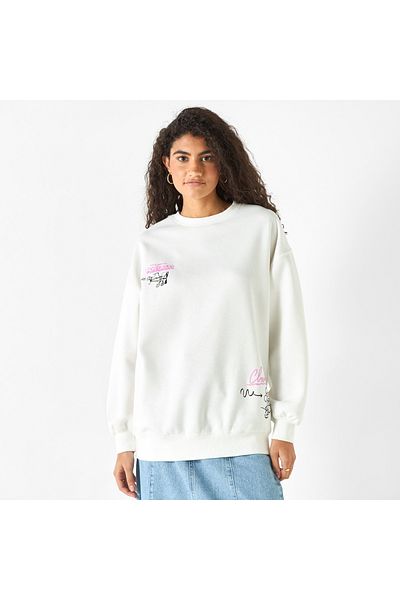 SP Characters Print Sweatshirt with Long Sleeves