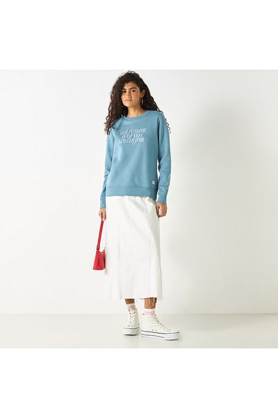 Lee Cooper Logo Embroidered Sweatshirt with Long Sleeves