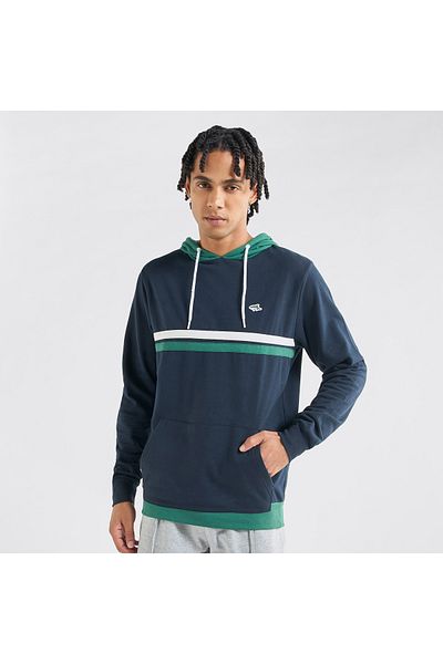 FAV Striped Hooded Sweatshirt with Long Sleeves and Kangaroo Pockets