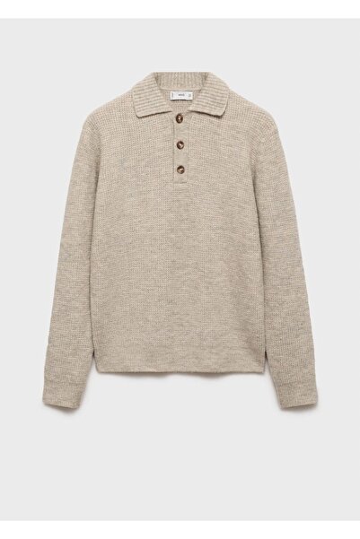 MANGO Man Πλεκτό Polo πουλόβερ κανονικής κοπής