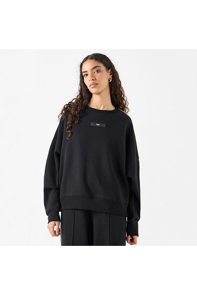 Kappa Logo Applique Sweatshirt with Long Sleeves and Crew Neck