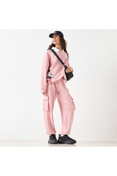SP Characters Embroidered Collared Sweatshirt with Long Sleeves