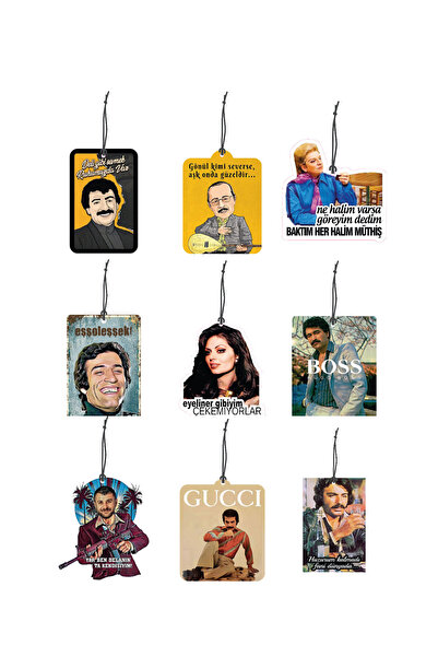 ByMeyla 9 lu  Efsaneler Serisi Görselli Hediye Konseptli Oto Kokusu ve Oto Ak...