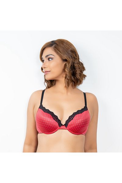 Aadaraya Lace Detail A-frame Bra with Hook and Eye Closure