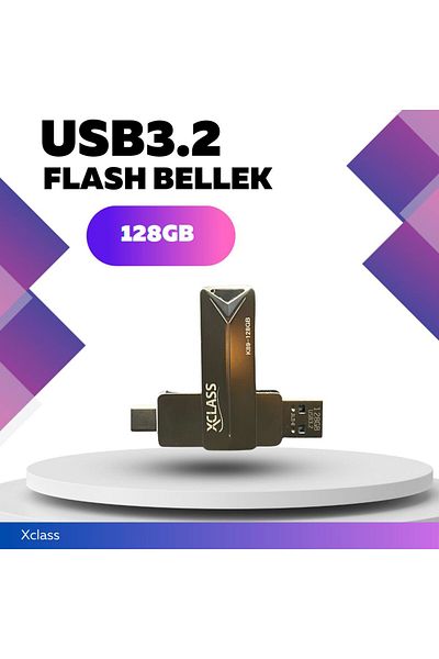 XCLASS 128Gb/64Gb Type C USB Flash Memory - Dual Input 3.0 2in1
