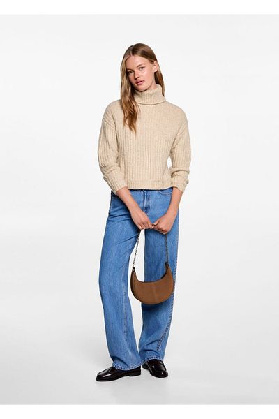 Mango Teen Pulover tricotat cu gât