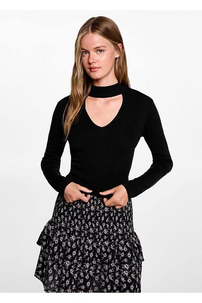 Mango Teen Tricou scurt cu detaliu decupat pe spate