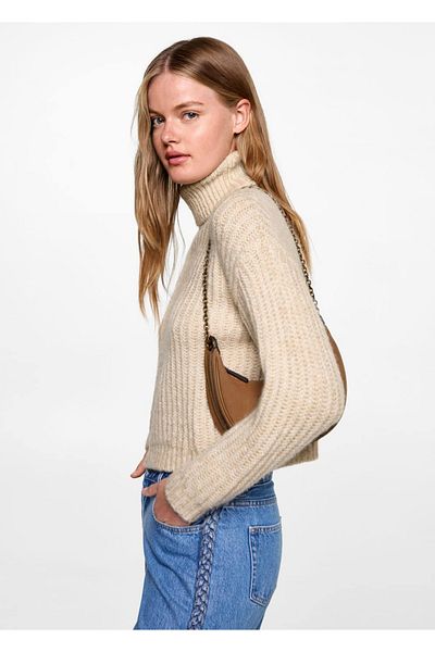 Mango Teen Pulover tricotat cu gât