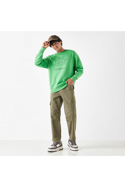 SP Characters Rick And Morty Print Sweatshirt With Long Sleeves