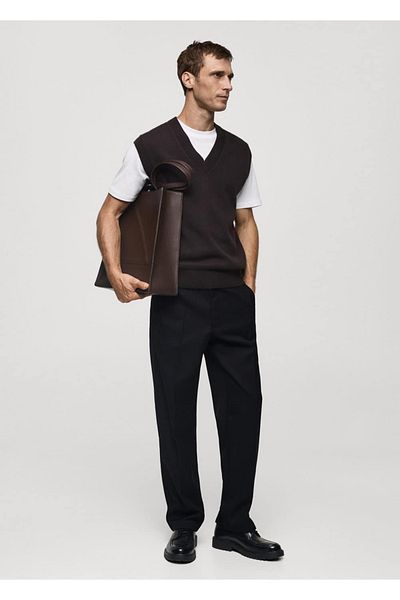 MANGO Man Regular Cut Wool Pants