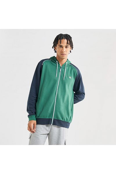 FAV Colourblock Long Sleeves Hoodie with Zip Closure