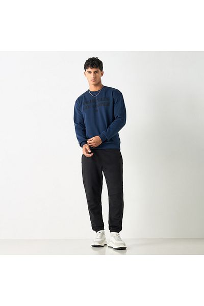 Lee Cooper Printed Sweatshirt with Long Sleeves and Crew Neck