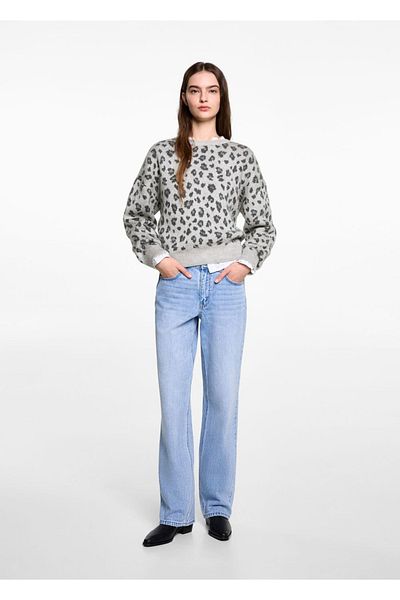 Mango Teen Pulover cu model leopard